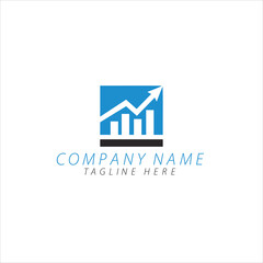 Accounting arrow chart logo vector design
