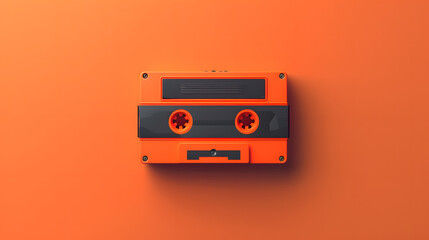 Obraz premium cassette music tape on pink background