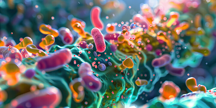 Inflammatory Response in Bacterial Infections: High-resolution view of immune cells and cytokine signaling pathways activated during bacterial infections, leading to inflammation