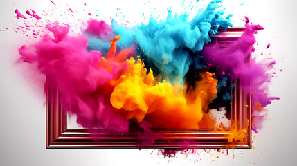Fototapeta premium Colorful powder paint explosion
