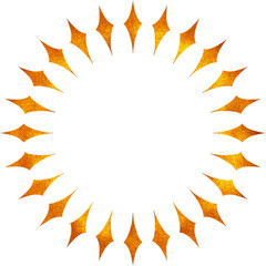 sun, golden frame, card decoration 