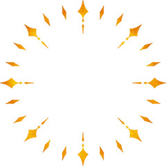 Frame, golden, explosion of stars
