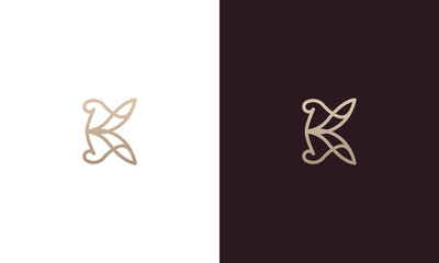 letter k abstract monogram logo design vector