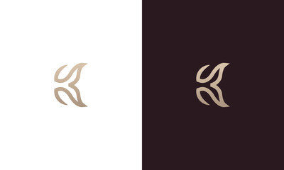 letter k abstract monogram logo design vector