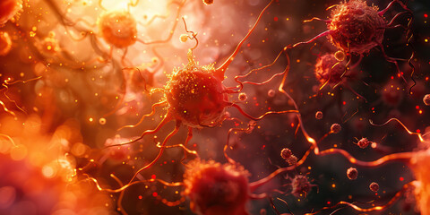 Inflammatory Response in Bacterial Infections: High-resolution view of immune cells and cytokine signaling pathways activated during bacterial infections, leading to inflammation
