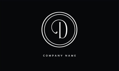 D, D Abstract Letters Logo Monogram
