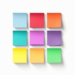 set of colorful sticky notes