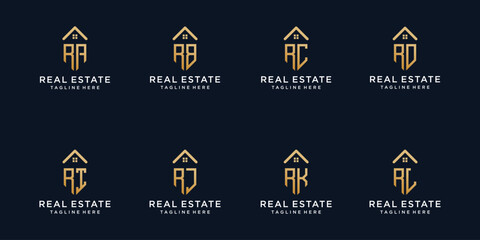 Vector monogram logo design inspiration icons for business of luxury elegant simple