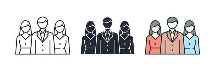 Group Icon theme symbol vector illustration isolated on white background