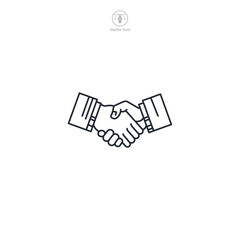 Handshake Icon theme symbol vector illustration isolated on white background