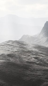 barren mountains in afghanistan in dust