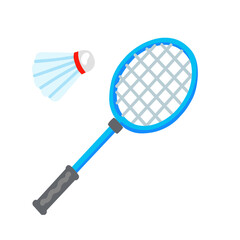 badminton racket and shuttlecock