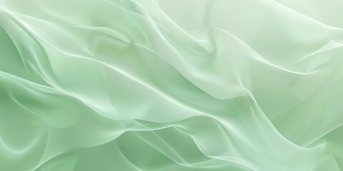 Obraz premium Light pastel green background with smooth, flowing textures, evoking a sense of calm and relaxation