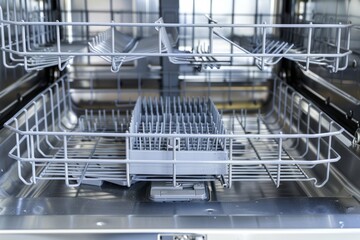 Modern dishwasher kitchen household dish washing machine professional restaurant cafe equipment consumer grade heavy load home routine clean plates cups appliances loading unloading water technology