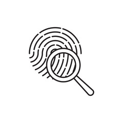 Fingerprint evidence icon design, isolated on white background, vector illustration