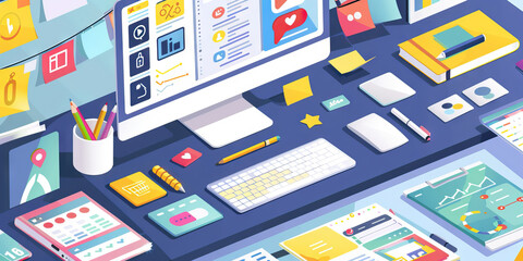Close-up of a personal assistant's desk with scheduling tools and correspondence, illustrating a job in personal assistance