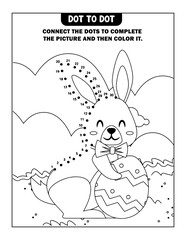 rabbit dot to dot dot to dot book for kids