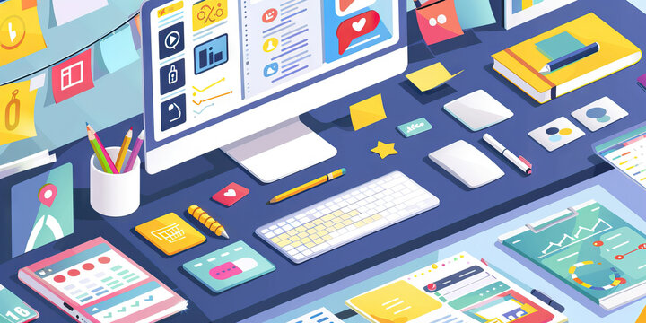 Close-up of a personal assistant's desk with scheduling tools and correspondence, illustrating a job in personal assistance