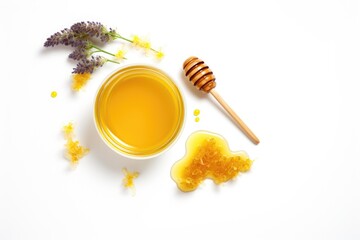 Fototapeta premium Photo of honey on a white background