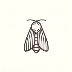 a moth logo in monochromatic color scheme