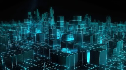 Obraz premium Abstract neon light background, Generative AI