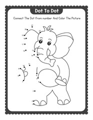 animals dot to dot coloring book for kids