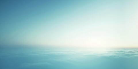 Fototapeta premium Soft gradient of blue merging into light white, creating a tranquil sky effect, ideal for calming backgrounds