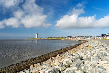 Der Strand von Büsum bei Ebbe
