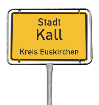Ortstafel, Stadt Kall, Kreis Euskirchen, (Symbolbild)