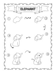 Animals how to draw coloring activity book for kids