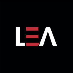 LEA letter logo design on black background. LEA creative initials letter logo concept. LEA letter design.