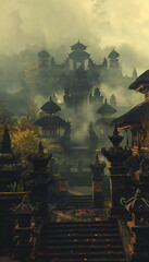 Besakih in a mystical atmosphere Surrounded by gho_011