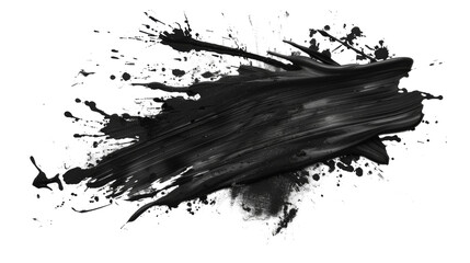 Naklejka premium Abstract black in splash, paint, brush strokes, 