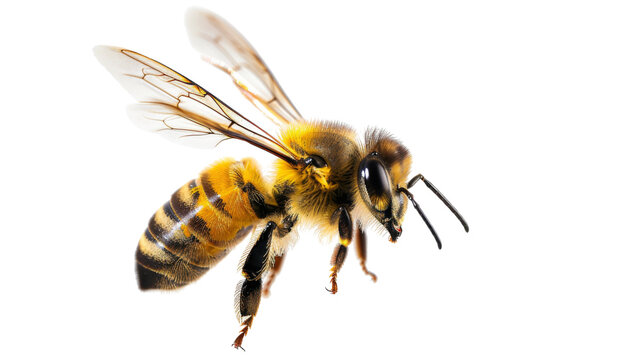 Stunning bee is flying