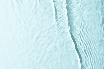 Clear water wave texture background with copy space.