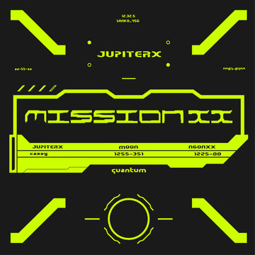 Scifi Hud elements. Futuristic text box, border, frame. Sci-fi digital screen, hologram panel. High tech  UI interface vector set, digital circle, graphic box, game                  
