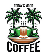 Fototapeta premium Coffee T-Shirt Design Art & Illustration