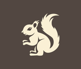 Squirrel Animal mascot logo design 