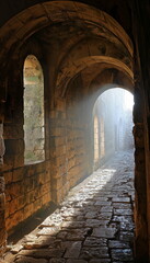 Obraz premium Byblos in a Mystical Atmosphere Surrounded by mist_003