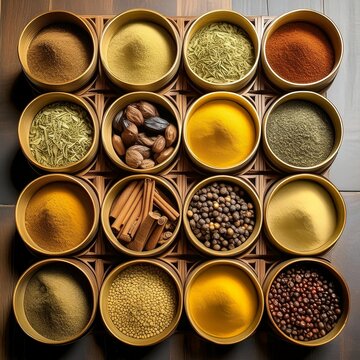 spices in bowls