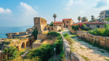 Obraz premium Byblos in daylight Byblos an ancient city on the c_002