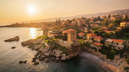 Obraz premium Byblos in daylight Byblos an ancient city on the c_010