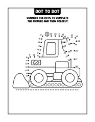 vehicle dot to dot activity book for kids 