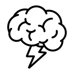 An icon design of brain power 

