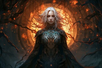 A wise and ancient elven archmage, wielding spells of immense power and unparalleled wisdom. - Generative AI