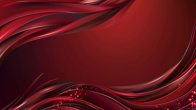 Fototapeta Professional Red Glamour Banner Designs for Impactful Presentations. Sleek Red Glamour Presentation Banners with Ample Text Space - Generativ AI