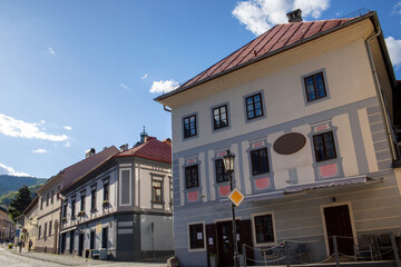 Streets of Banska Stiavnica,Slovakia.May 2024.