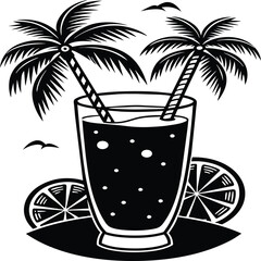 silhouette summer graphic design, tropical print, vector illustration for t shirt design