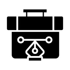        Pen with nodes, bezier tool icon 

