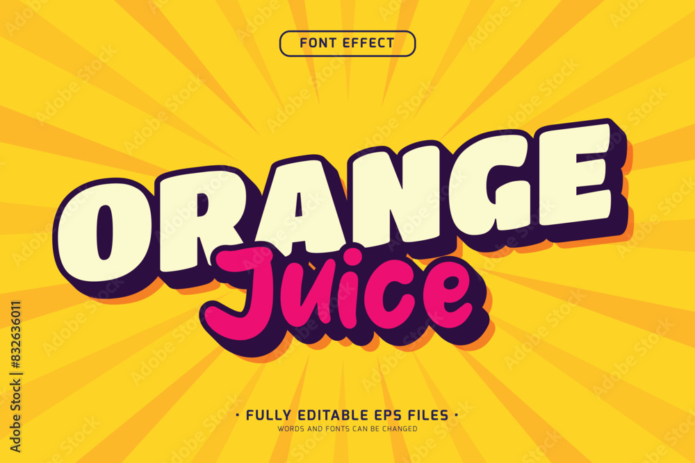 Poster a simple modern and minimalist text effect with editable vector file